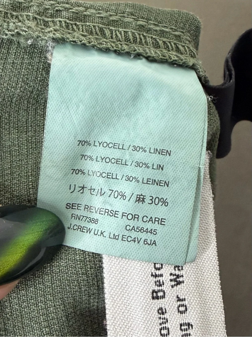 J.CREW / Weekend Pant in Fern Green Casual Relaxed Fit Linen Blend E9182 / 12